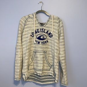 LONG ISLAND NEW YORK Distressed Hoodie